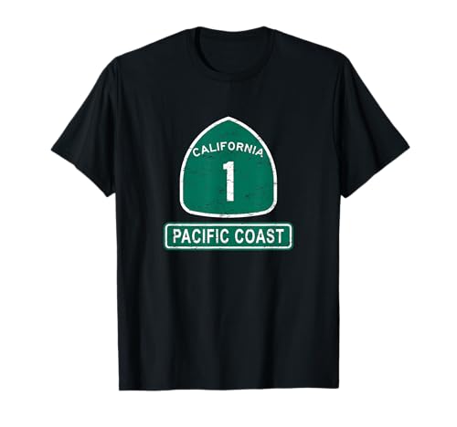 California Pacific Coast Highway Road Sign T-Shirt T-Shirt