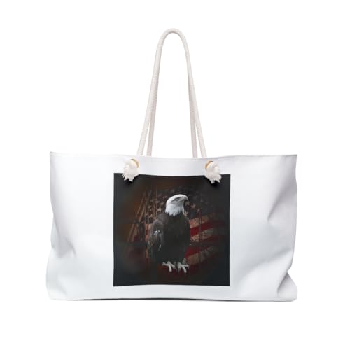 3dRose Bald Eagle with American Flag Weekender Bag