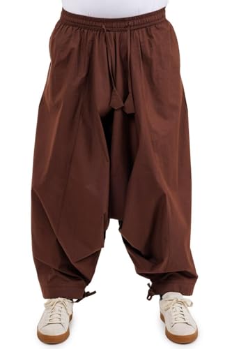 Sarouel large marron pantalon bouffant ethnique ample du S au 3XL