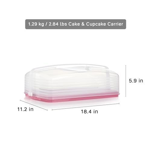 Tupperware 173870 Rectangular Cake And Cupcake Carrier thumb #2
