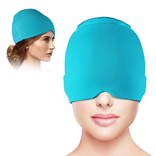 Headache Relief Hat, Ice Cap For Migraines Tension Sinus Headache Relief, Snugly Fit For Head Ice Pack Cap With Gel Ice For Headache Migraine Relief, Compressed Therapy Headache Relief Cap (Green) #TOP5