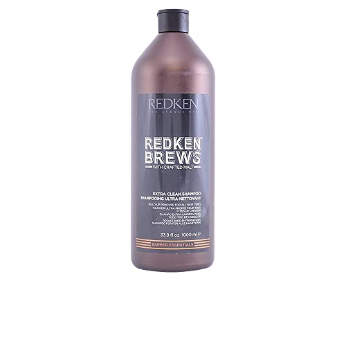 Redken Brews Extra Clean Shampoo For Men, Eliminates Dirt And Oil For All Hair Types, Mens Shampoo 33.8 fl. oz
