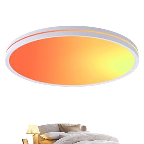 Qizeroty Luz De Techo,Plafón Regulable 3000K-6500K Con Cambio De Color | Lámpara Ambiental Ajustable Para Dormitorio Infantil Cocina Y Pasillo
