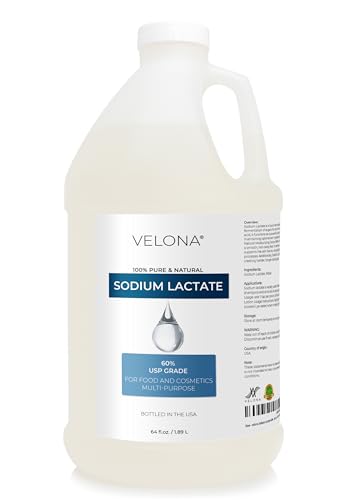 Sodium Lactate 60% - 64 oz | USP Grade Natural Preservative | For Soap Making & Lotions | Harder Bar of Soap pH Regulator Glycerin substitute Provides and Keep Moisture