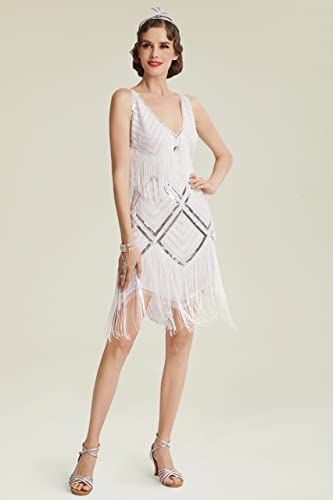 BABEYOND Women's 1920s Flapper Dress V-Neck Slip Dress for Roaring 20s Great Gatsby Party3