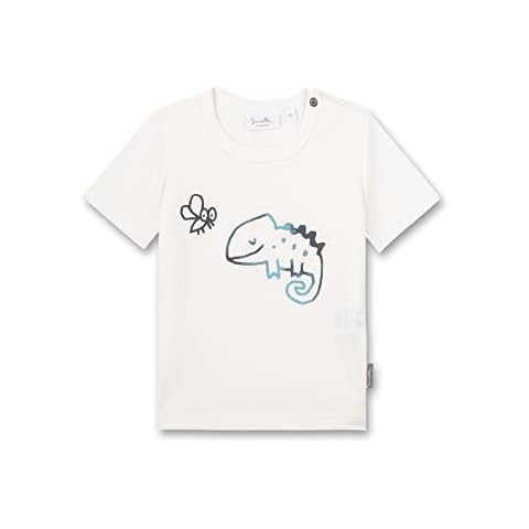 Sanetta Baby Boys' Ivory T-Shirt with Chameleon Print Cover