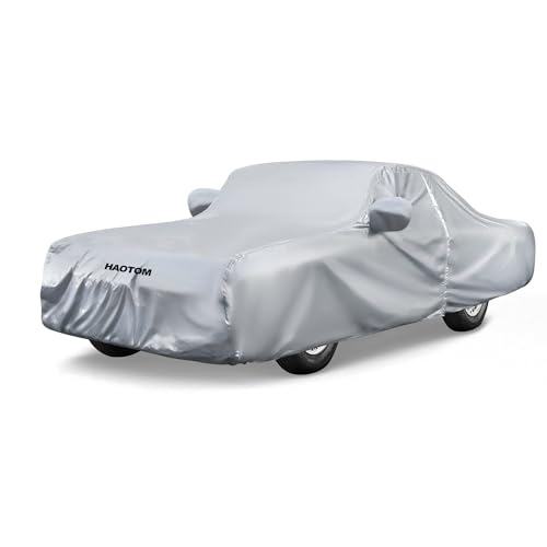 Image of 7 Layers Car Cover Custom-fit for Mazda Miata MX-5,Benz SLK300,210D Heavy Duty All Weather Waterproof Snowproof Rainproof Dustproof UV Proof,Door Zipper,Cotton Lining,Windproof Strap,Anti-Theft Lock