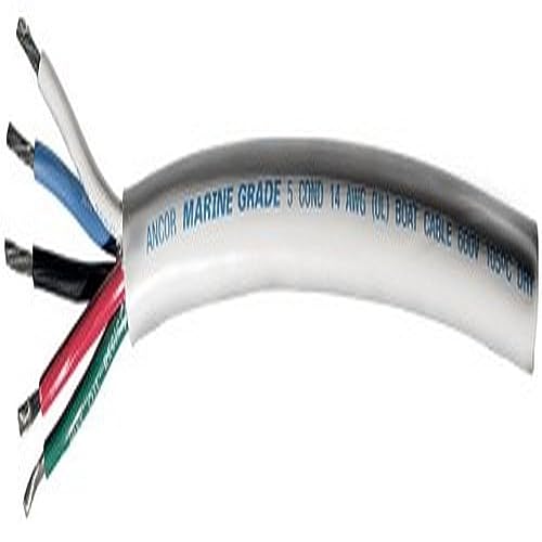 Ancor 155050 Marine Grade Electrical Round Tinned Boat Mast Cable (14-Gauge, 500-Feet)