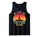 Je préfère pêcher avec mon fils père rétro coucher de soleil Débardeur
