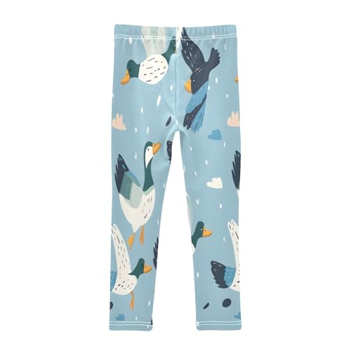 Toddler Girls Leggings Printed Yoga Pants Leggings Flying and Swimming Ducks for Kids2