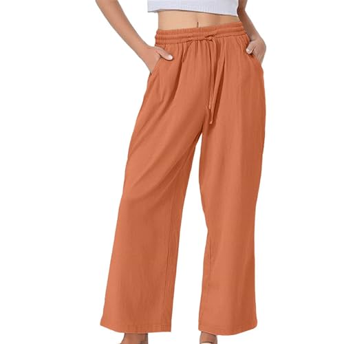 Pantalones de lino blanco para mujer, pantalones cargo para verano, playa, vacaciones, trajes blancos para invitados de boda, pantalones cortos, pantalones de chef, corte de bota, pantalones cortos