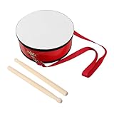 JOINPAYA 1 Set Red Handheld Snare Drum with Strap Musical Instrument for Preschool Music Education and Performances Enhances Sound Quality and Encourages Teamwork