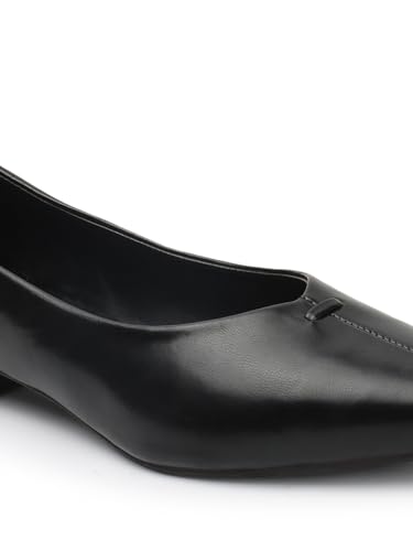 Image of Carlton London Women Comfortable Slipon Pump Shoes with Block Heels, Pointed Toe for Casual and Formal wear