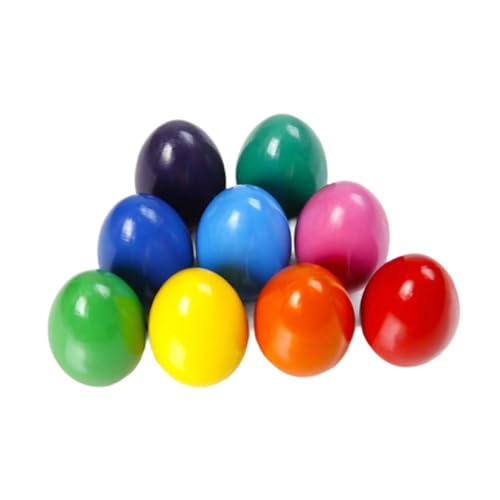 misppro 9 Colors Egg Crayons for Toddlers, Easy to Hold Palm Grasp Color Pencils, Washable Educational Toys for Boys Girls Preschool 1-3 Years Old