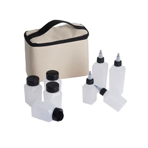 Juego de 6 botellas de condimento para exteriores, para barbacoas, condimentos, líquidos, polvos, especias, dispensadores de latas