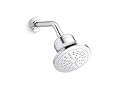 KOHLER K-33631-G-CP Cinq Single-Function Filtered Shower Head, Round Fixed Showerhead with Filter for Hard Water, 1.75 gpm, Polished Chrome