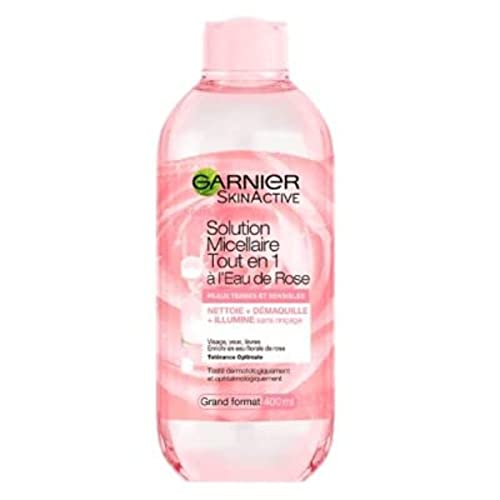 Garnier Eau micellaire eau de rose tout en 1 peaux ternes - Le flacon de 400ml