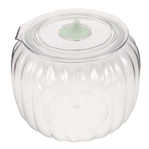 ABOOFAN Airtight Flour Storage Container With Lid Plastic Grain Jar For Kitchen Pantry Organization Space Saving Round Design For Cereal Rice Oatmeal Storage