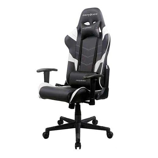 Cadeira Nex Max Giratória e Reclinável Preta e Branca - Dxracer