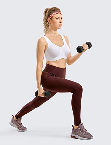 Syrokan Women's Max Control Underwire Sports Bra High Impact Plus Size With Adjustable Straps White 40Dd #TOP5