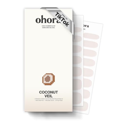 ohora Semi Cured Gel Nail Strips (N Coconut Veil)