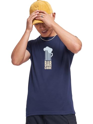 T-shirt pour homme col rond avec imprimé graphique en taille S