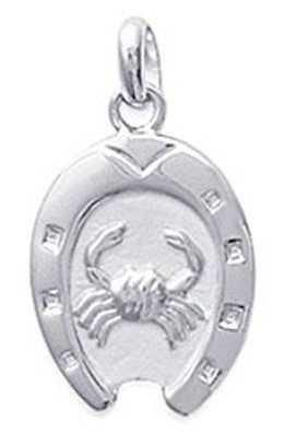 Ciondolo in argento 925/1000, a forma di ferro di