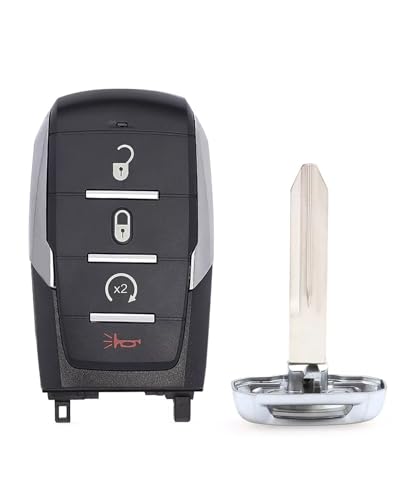 Carcasa de Llave para Dodge RAM 2019-2022 FCC OHT-4882056 Funda de 4 Botones