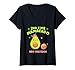 Women's Mamacado Mom of Two Kids 2nd Time Baby Announcement V-Neck T-Shirt