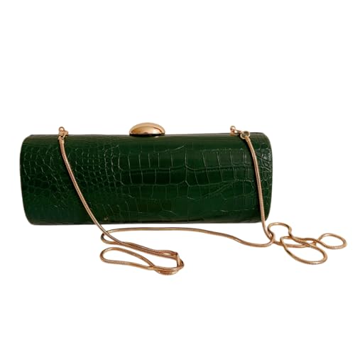 Image of Women Vegan Leather Evening Handbag Crocodile Pattern Handle Clutch Purse Cross Body Envelope Bag