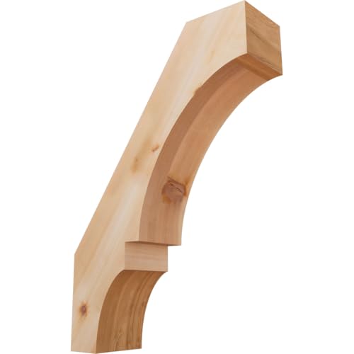 Ekena Millwork BRC06X18X26BOA00SWR 5 1/2"W x 18"D x 26"H Balboa Smooth Knee Brace, Western Red Cedar