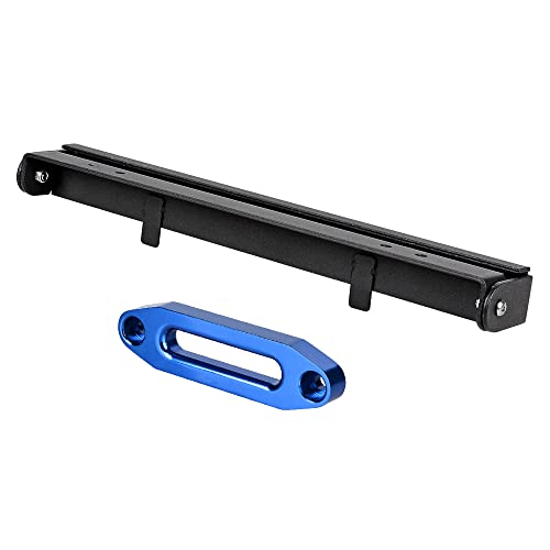 amopacorp for Synthetic Winch Rope Cable Lead Guide ATV UTV Jeep Truck Flip-Up License Plate Holder Mount Bracket and 4 4/5