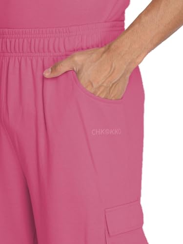 Image of CHKOKKO Men's Baggy Track Pants for Gym Workout Running Casual Wear Sports Lower with Pockets Adjustable Drawstring Waist Lightweight Quick Dry Activewear Fitness