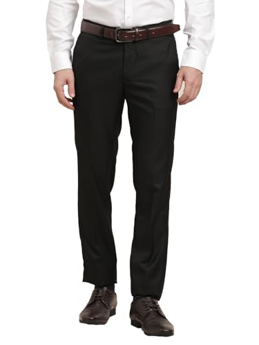 Pantalon formel homme en polyester viscose infroissable Noir