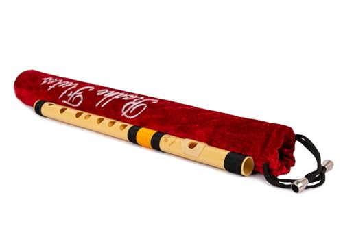 Image of Radhe Flutes PVC Fiber A Sharp Bansuri Higher Octave Right-Handed - Professional Flute with Velvet Cover, Durable, Crack-Resistant, Authentic Bamboo-Like Sound, Beginner Course Included
