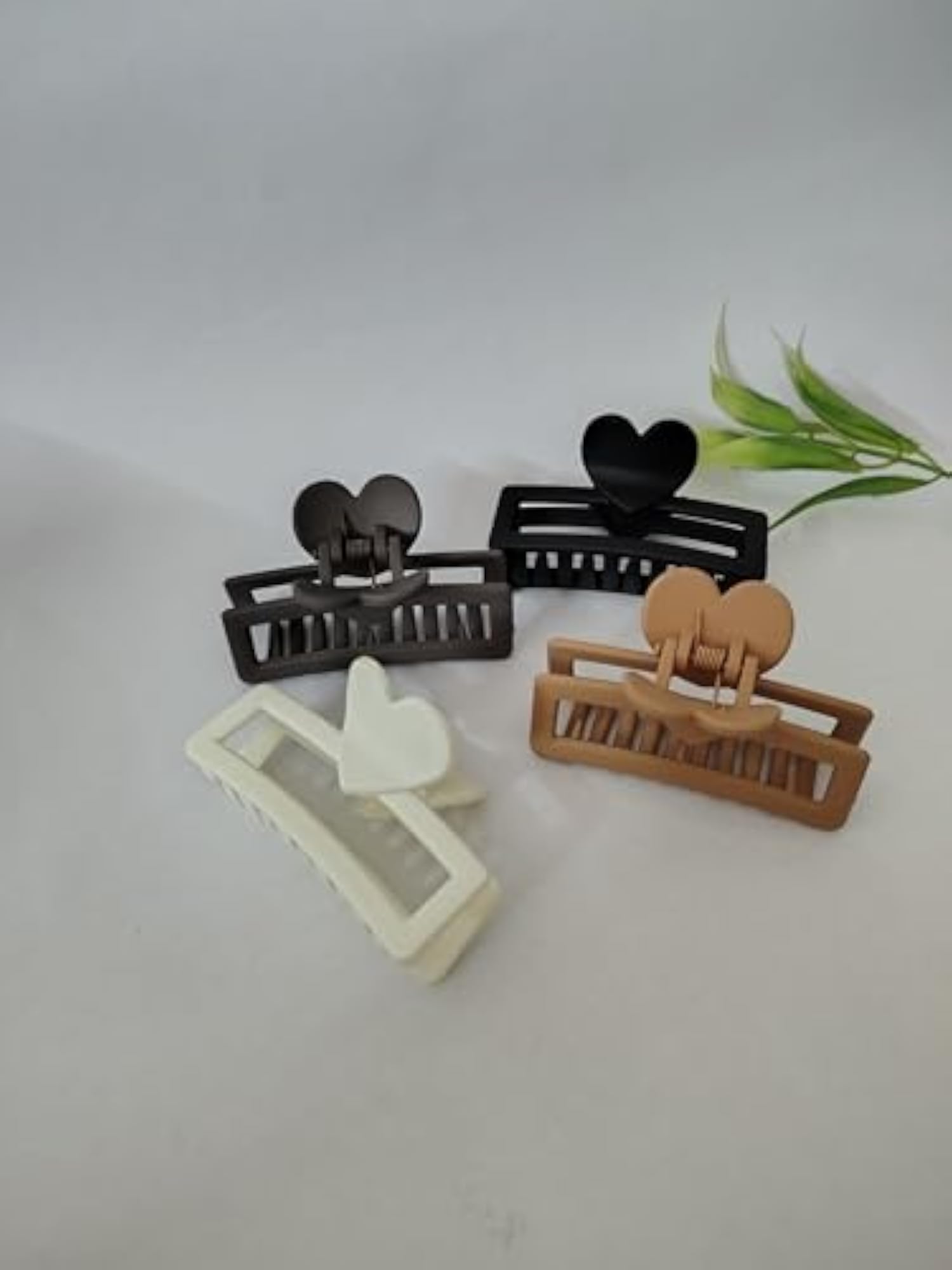 Large Hair Claw Clips Set, Matte Finish, 3 Pack