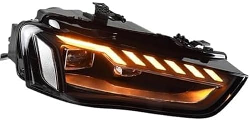 BIPANO Obudowa reflektora samochodowego, dla A4 2013-2016 reflektory lewe i prawe drl światła dla jazdy dziennej żarówka zespół przednich świateł przeciwmgłowych samochodu