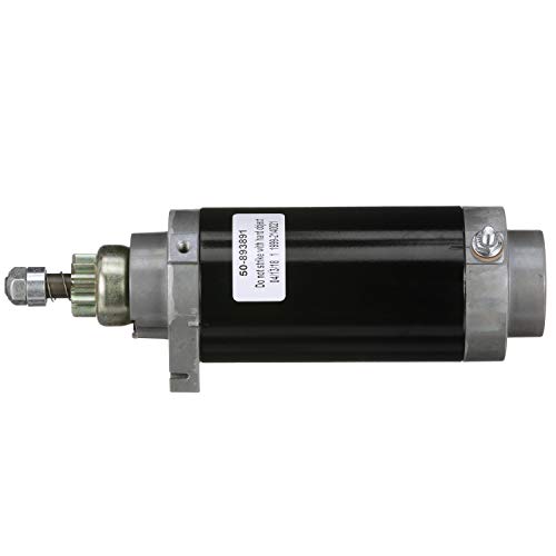 Quicksilver Starter Motor Assembly 893891T - for 65 HP - 90 HP Mercury and Mariner 2-Cycle Outboards