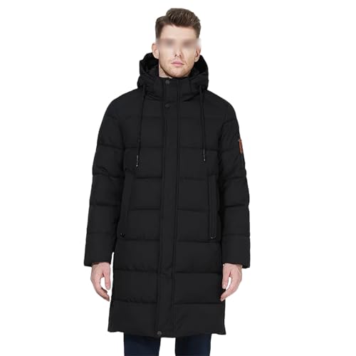 Veste d'hiver longue pour homme parka décontractée manteau coton