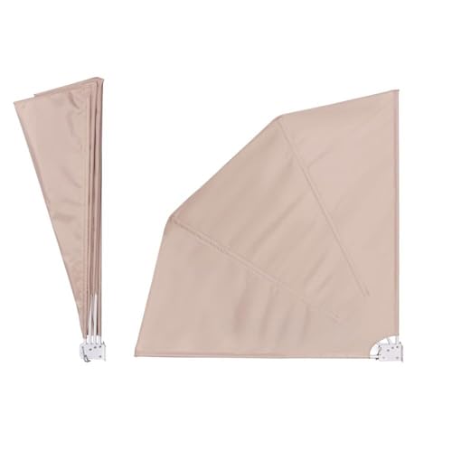 mymai Seitenmarkise höhenverstellbar ca 160x160 cm Beige Sonnenschutz Balkon Terrasse