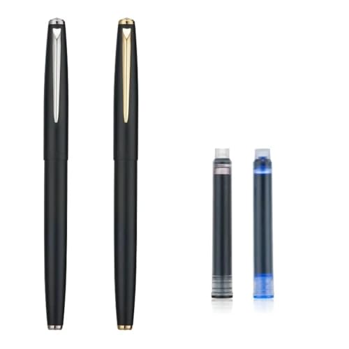 Stylo plume à clip noir mat KLVN parfait pour vos carnets de notes et réunions de bureau