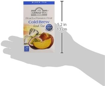 Ahmad Tea Peach & Passion Fruit Cold Brew | Black Tea - 6 x 20 Teabag Sachets
