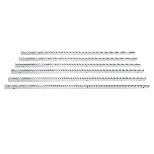Rail denté coulissant 6 x 1 m pour entraînement de portail coulissant, ouvre-portail, accessoire, crémaillère en acier 12 mm de large M4, entraînement de...