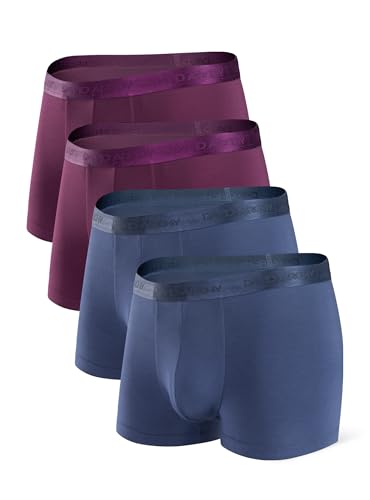 DAVID ARCHY Men's Underwear Ultra Soft Modal Support Pouch Trunks Moisture Wicking Boxer Briefs for Men Multipack