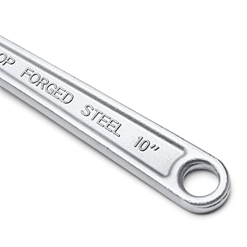 Amazon Basics 4-Piece Chrome-Plated Adjustable Wrench With Inch/Metric Scale, Includes: 6-Inch (152Mm), 8-Inch (203Mm), 10-Inch (254Mm), 12-Inch (305Mm) #TOP3