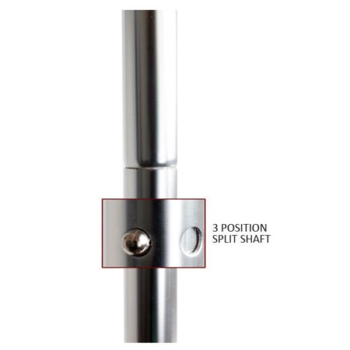 Oceansouth Kayak Paddle Aluminum Asymmetric (Split Shaft) (Black)