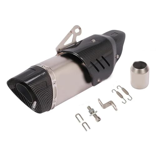 Silencieux moto 51mm style carbone look racing pour Yamaha R3 et R6