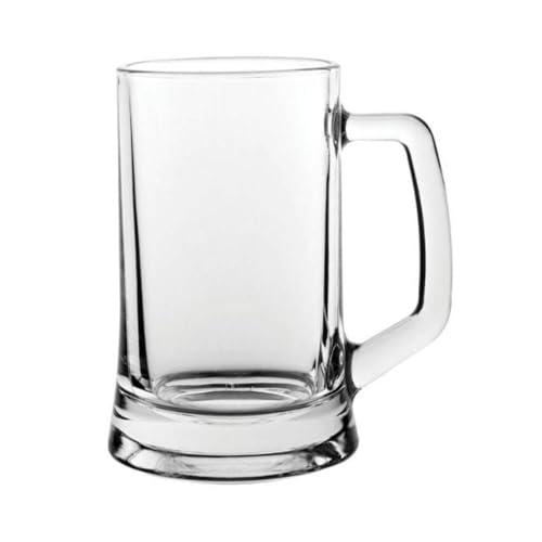 Glass Large Straight Sided Tankard - 670ml 670ml Clear Height 15.4cm x Width 10.2cm