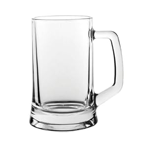 Glass Large Straight Sided Tankard – 670ml 670ml Clear Height 15.4cm x Width 10.2cm