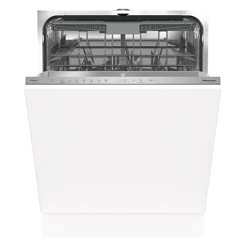 Hisense HV643D60 - Lavavajillas, Completamente integrable,16 medidas para cubiertos, Programa Auto, 3er Bandeja, Secado Automático, Inicio Diferido,Lavado Rápido 15'